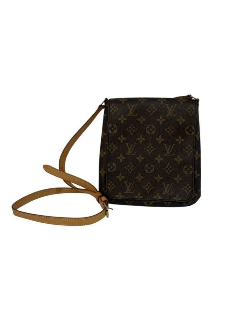 Louis Vuitton Shoulder Bag Musette Salsa Monogram Canvas Gold Brown